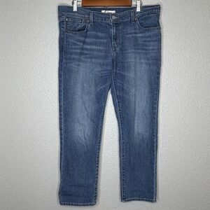 Levi's Boyfriend Jeans 36x26.5 Cropped Ankle Relaxed Medium Wash Denim